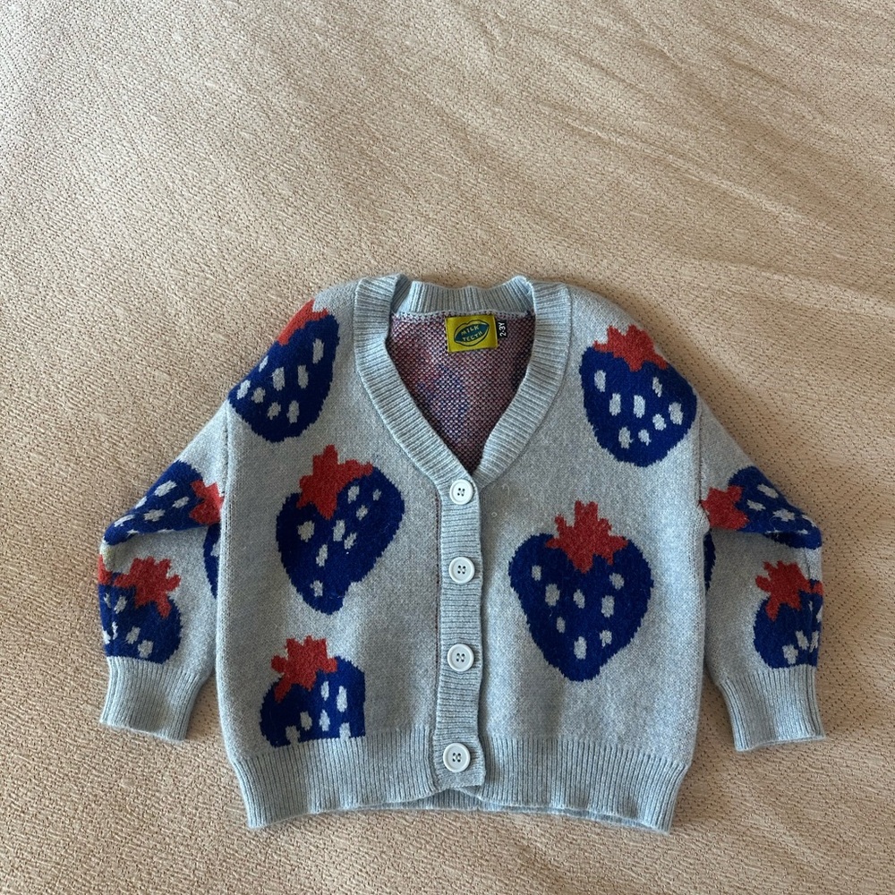 Milk Teeth Strawberry cardigan